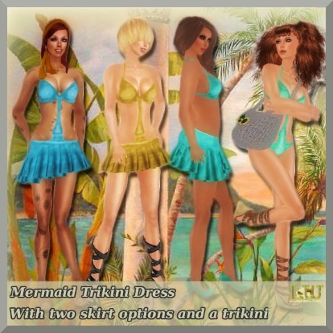 Mermaid Trikini Dresses by LW